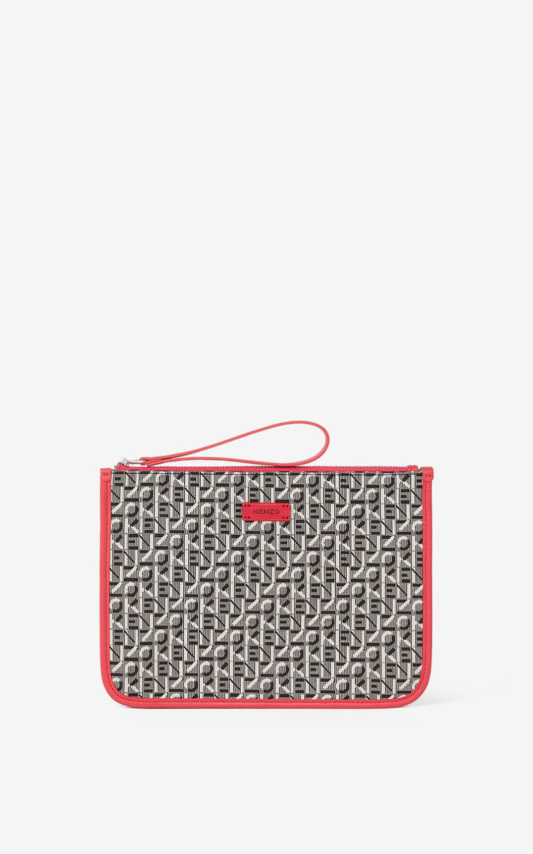 Kenzo Jacquard Courier Clutch Dame - Koral DK-492551